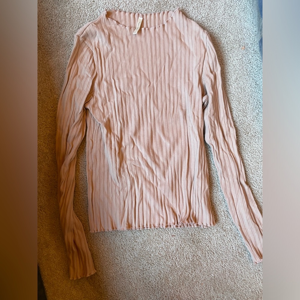 Rylee + Cru pink long sleeve top